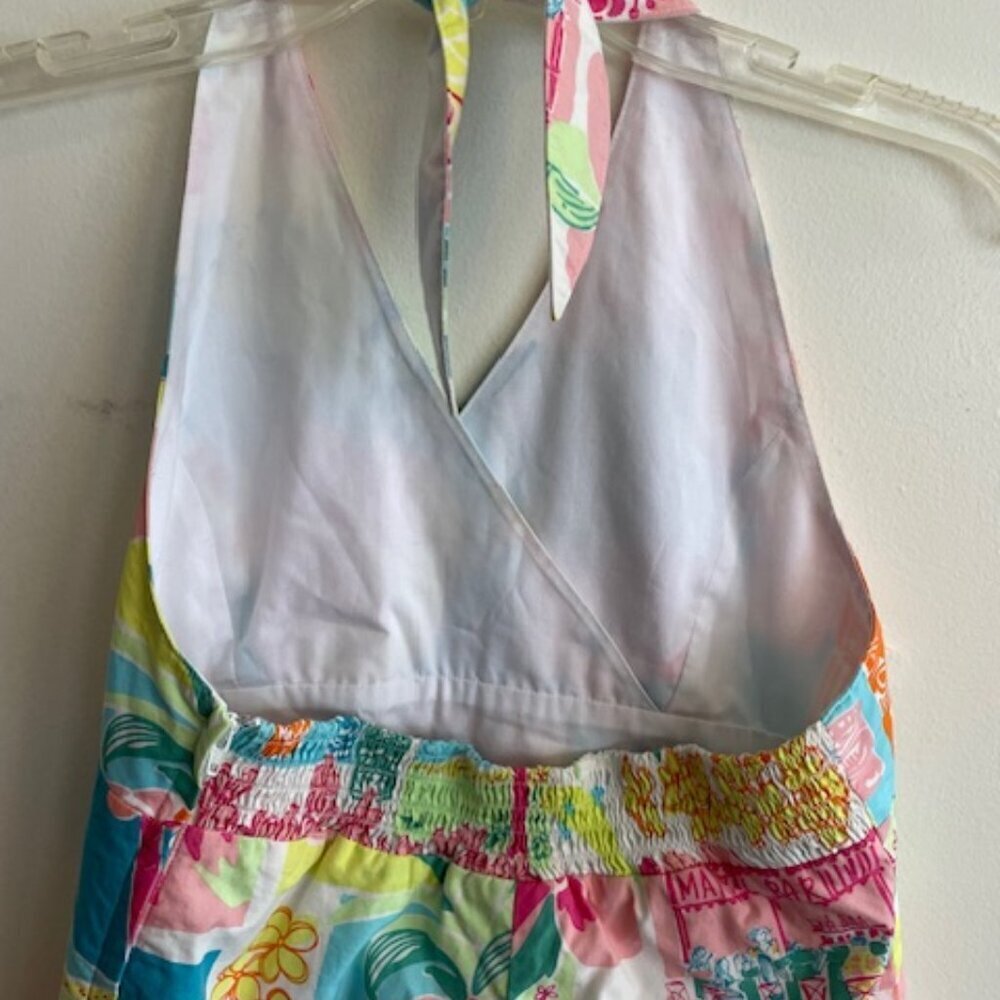 LILLY PULITZER Hawaii Resort 2004 Halter Dress White Label Girl 14 - Picture 6 of 16